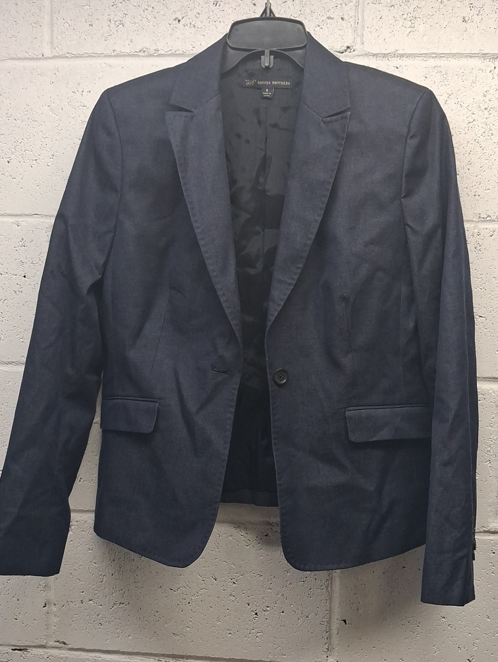 NWOT Womens 346 Brooks Brothers Navy Blue Single Breasted Blazer